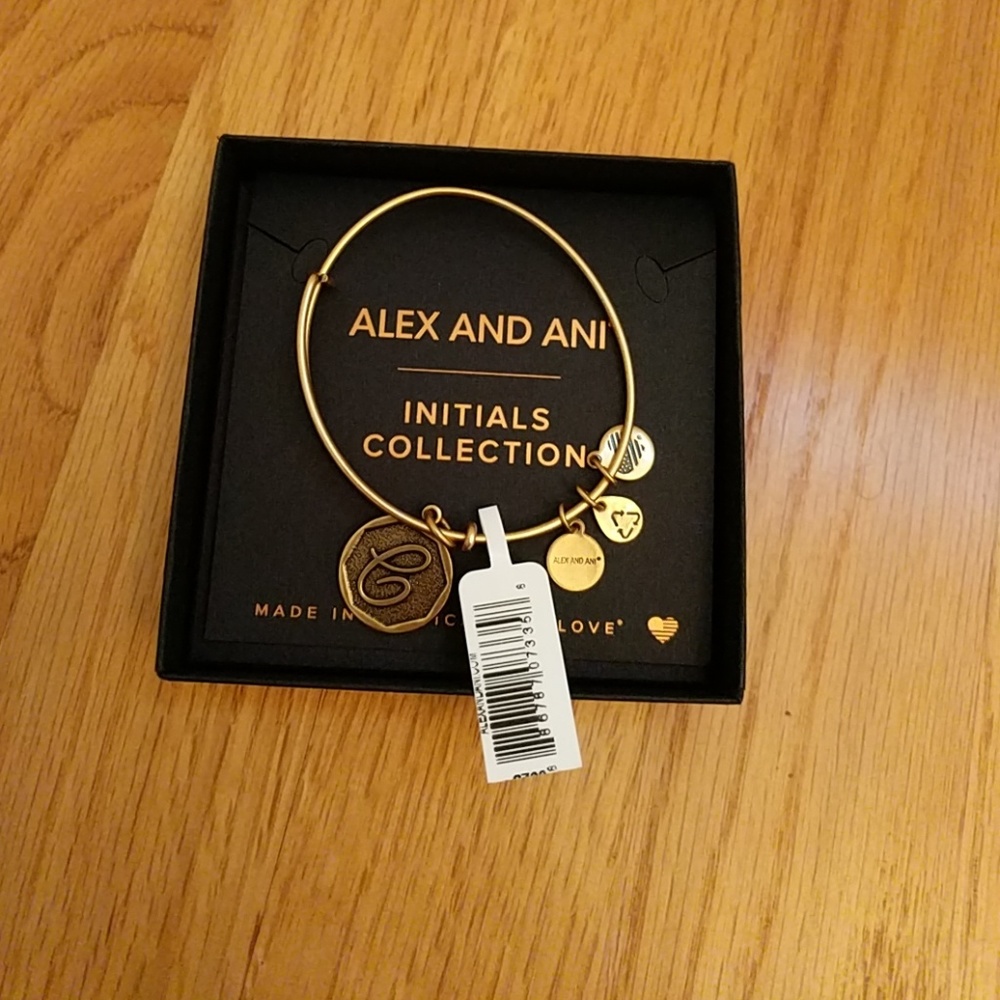 Alex and Ani charm bracelet  Initial "C"